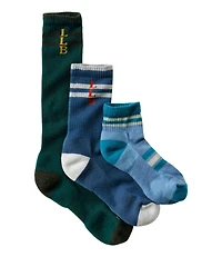 Adults' Katahdin Hiker Socks, 1/4 Crew Stripe