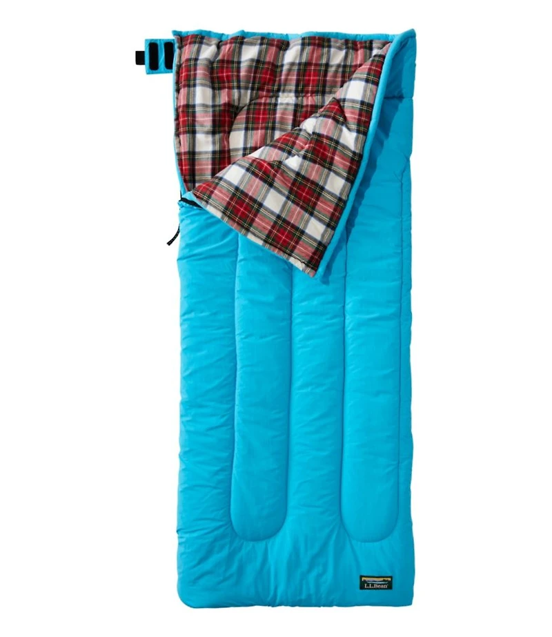 Kids' L.L.Bean Flannel Lined Camp Sleeping Bag, 40°
