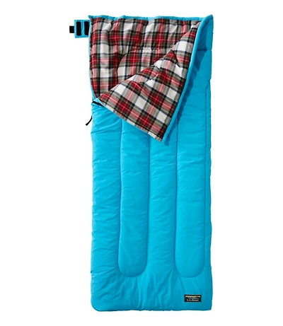 Kids' L.L.Bean Flannel Lined Camp Sleeping Bag, 40°