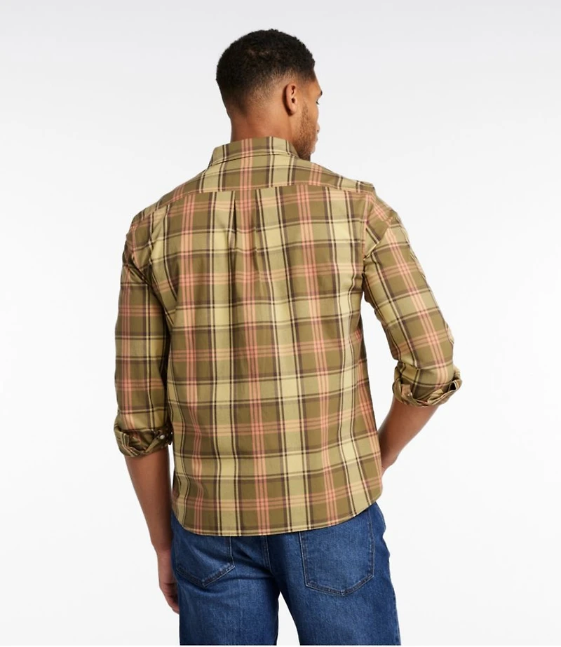 Men's Signature Stretch Poplin Shirt, Long-Sleeve, Slim Fit