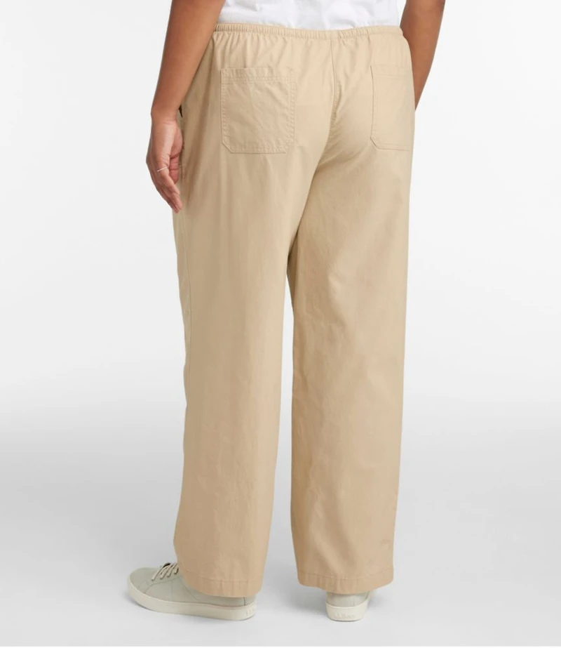 Women's Sunwashed Canvas Pants, High-Rise Straight-Leg