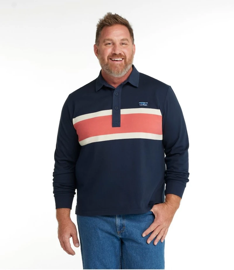 Men's Bean's Vintage Soft Rugby, Chest Stripe