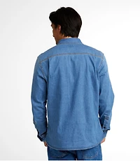 Men's BeanFlex® Denim Shirt, Slightly Fitted Untucked Fit, Long-Sleeve