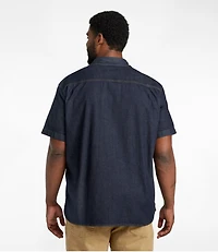 Men's BeanFlex® Denim Shirt, Short-Sleeve, Traditional Untucked Fit