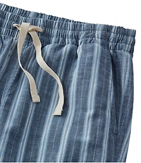 Women's Lakewashed Pull-On Chinos, Mid-Rise Wide-Leg Stripe Chambray