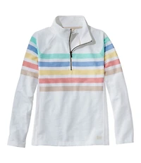Women's Peaks Island Quarter-Zip Pullover, Stripe