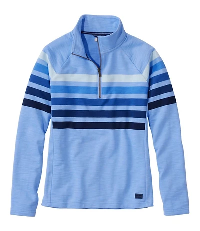 Women's Peaks Island Quarter-Zip Pullover, Stripe