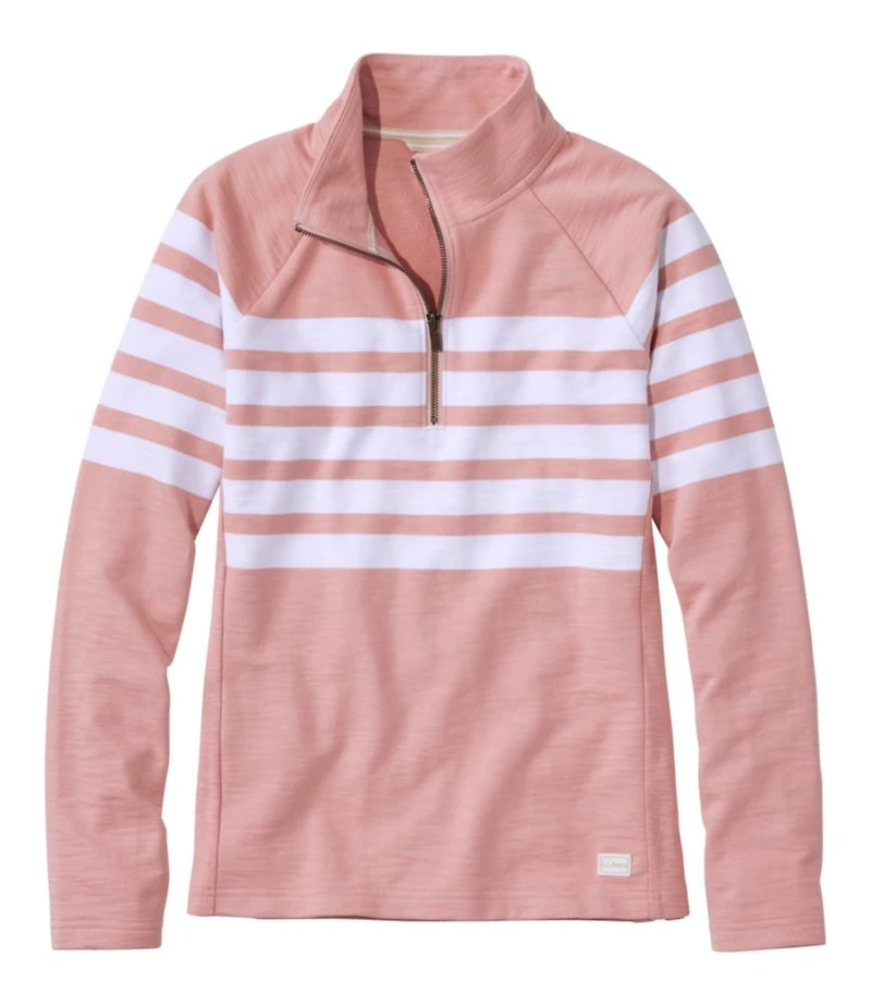Women's Peaks Island Quarter-Zip Pullover, Stripe