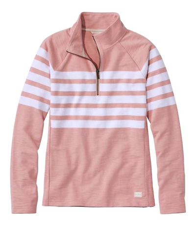 Women's Peaks Island Quarter-Zip Pullover, Stripe