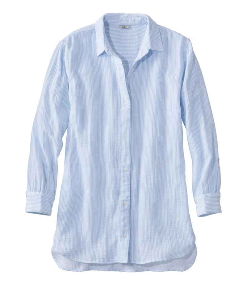 Women's Cloud Gauze Cover-Up Shirt, Stripe
