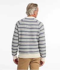 Men's Wicked Soft Cotton/Cashmere Sweater, Rugby Polo, Stripe