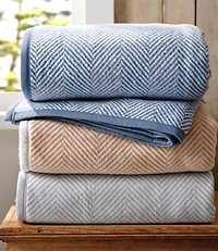 ChappyWrap Cozy Throw Blanket, Herringbone