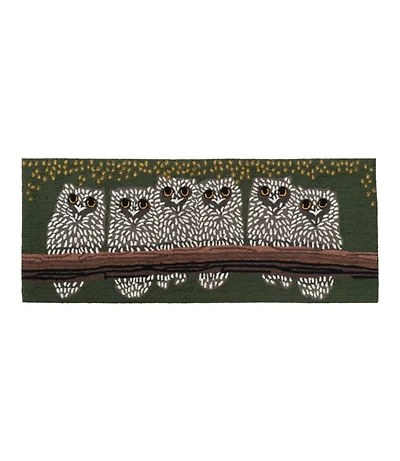 Indoor/Outdoor Vacationland Runner, Owls