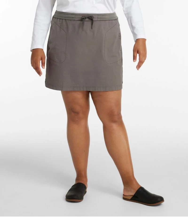 Women's Stretch Ripstop Pull-On Skirt, Mid-Rise