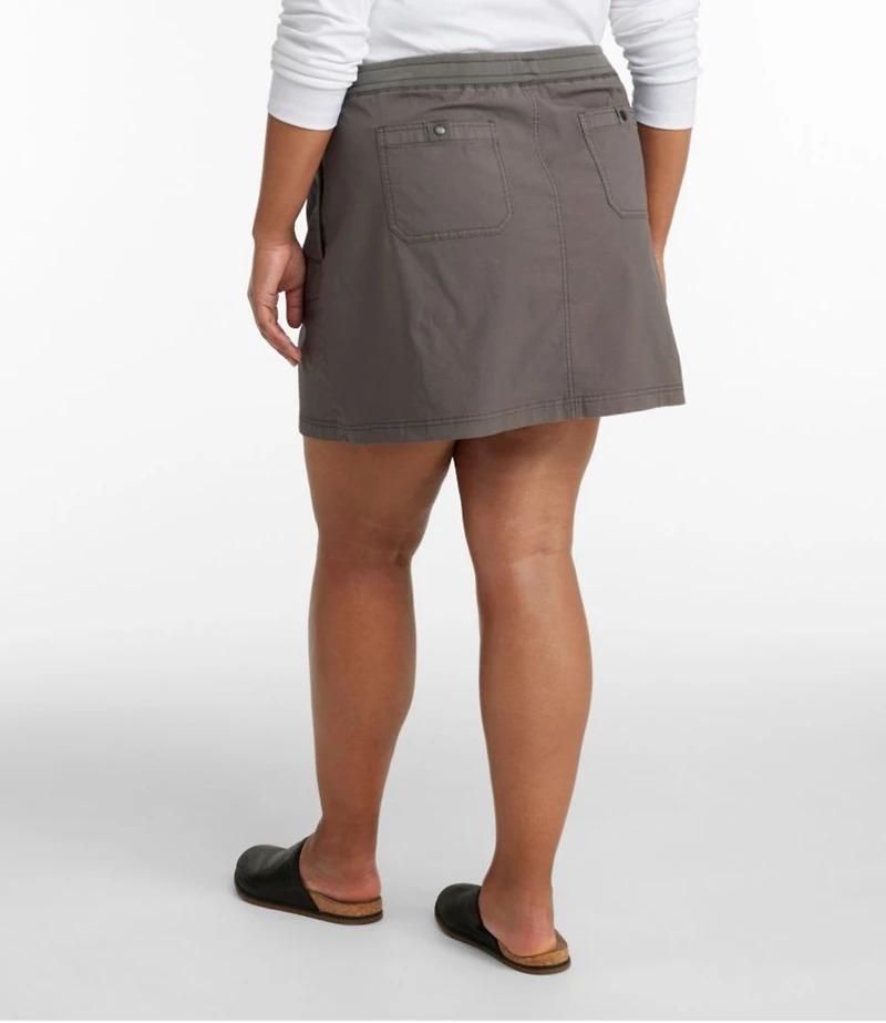 Women's Stretch Ripstop Pull-On Skirt, Mid-Rise