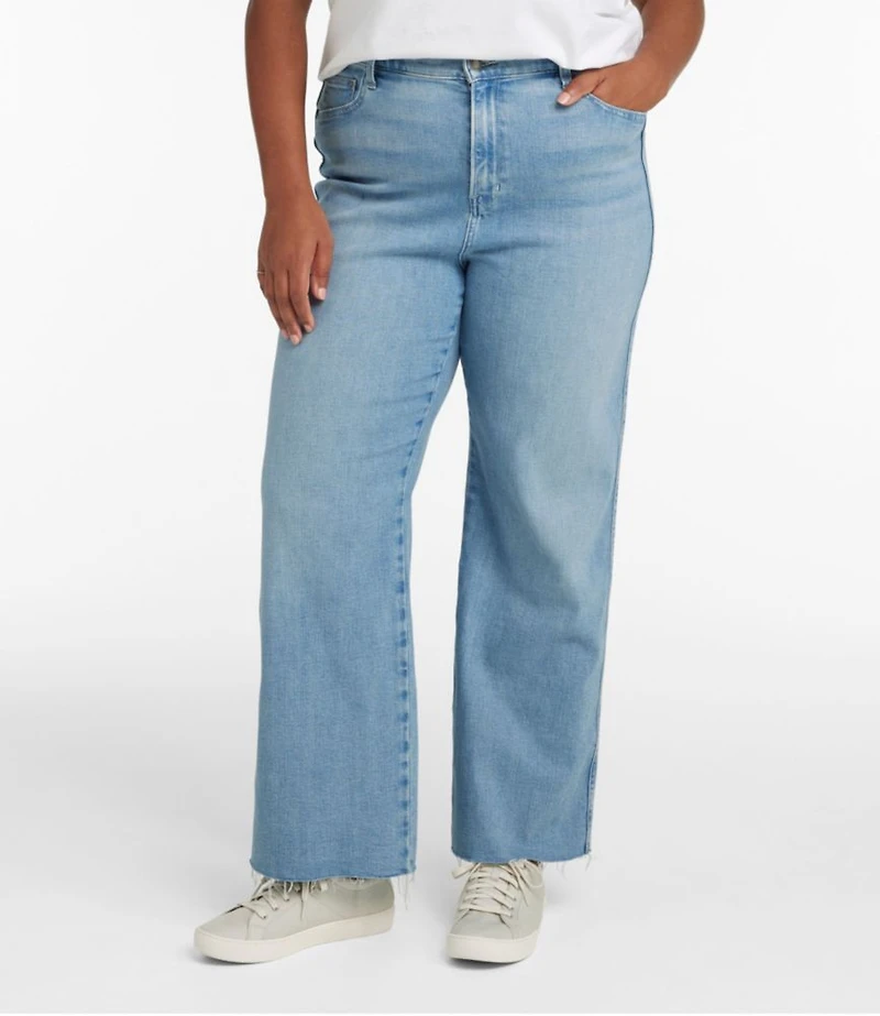 Women's L.L.Bean Everyday Stretch Jeans, High-Rise Relaxed Wide-Leg