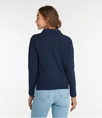 Women's Cotton/Cashmere Sweater, Polo