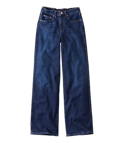 Women's L.L.Bean Everyday Stretch Jeans, High-Rise Relaxed Wide-Leg