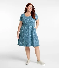 Women's Easy Cotton Fit-and-Flare Dress, Pattern