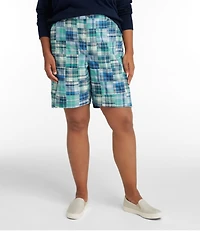 Women's Comfort Stretch Shorts, Patchwork Bermudas 9"