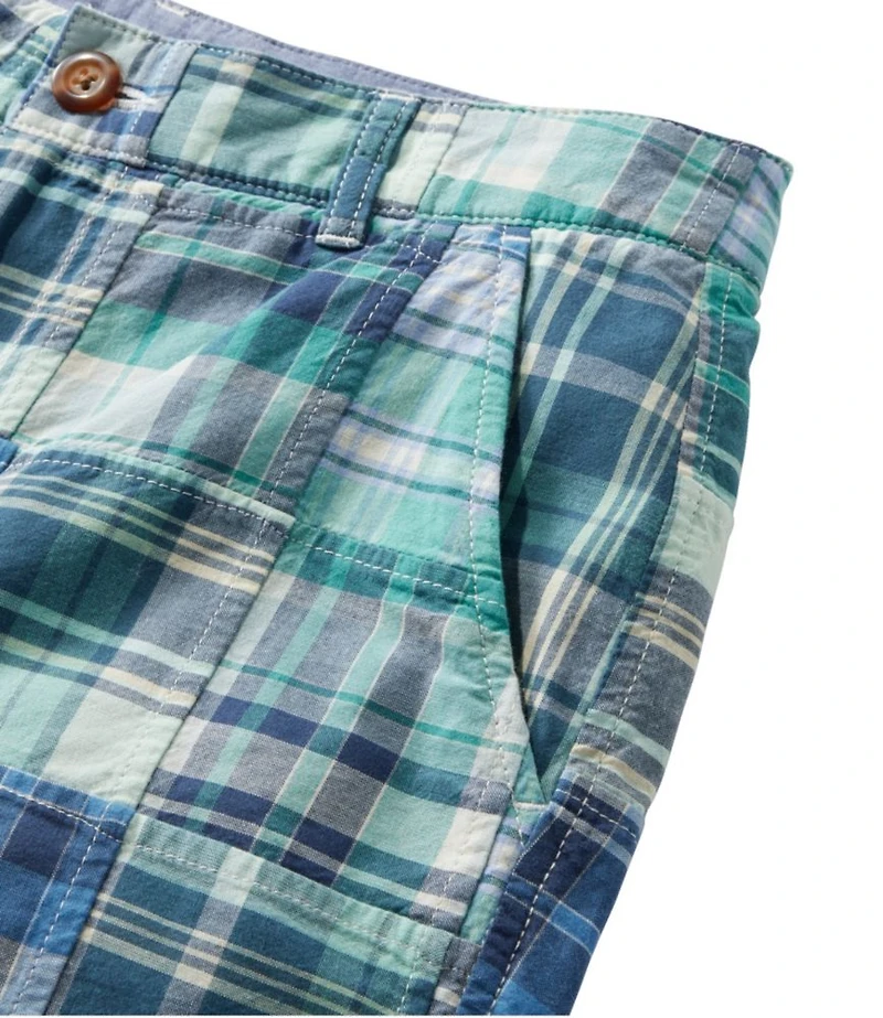 Women's Comfort Stretch Shorts, Patchwork Bermudas 9"