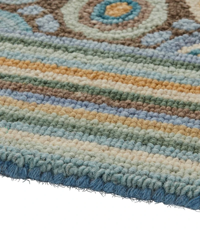 Bean's Wool Hooked Rug, Coins