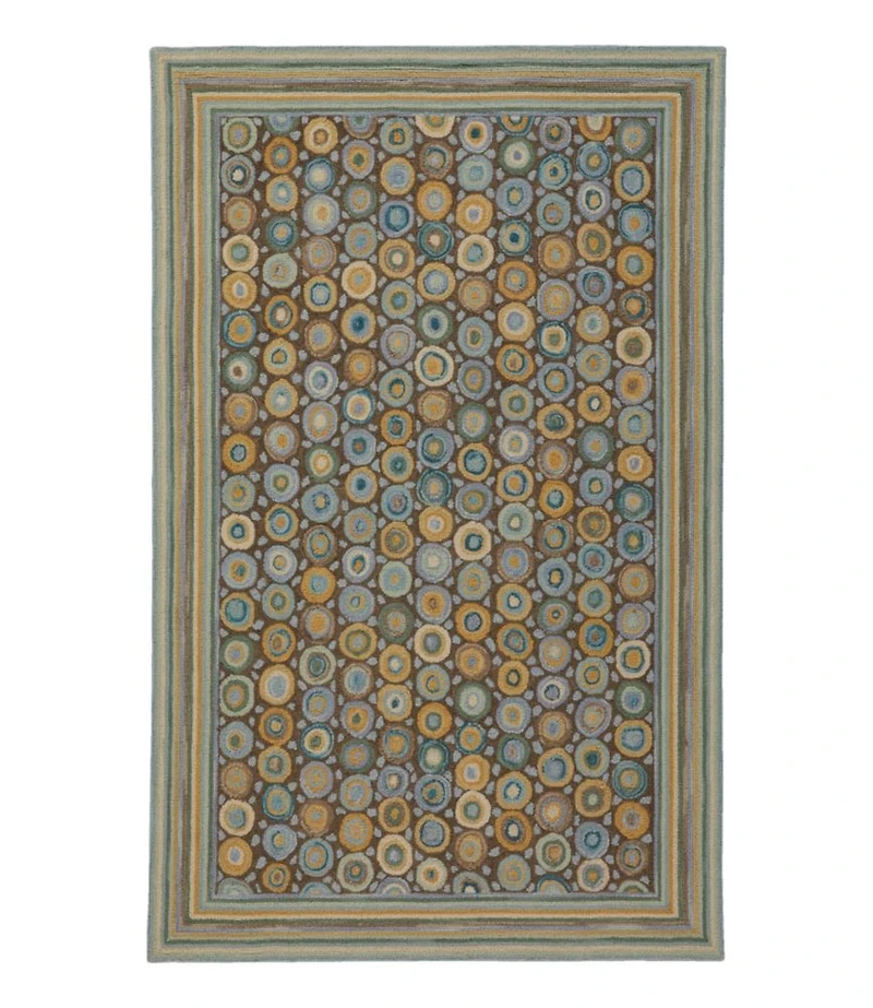 Bean's Wool Hooked Rug, Coins