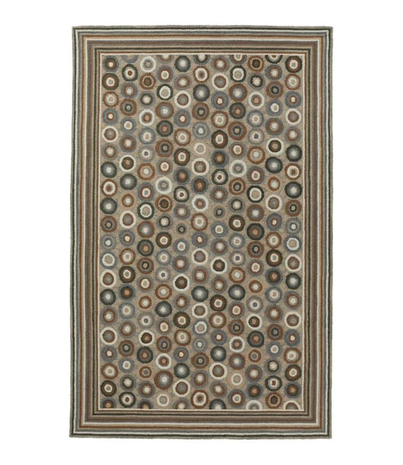 Bean's Wool Hooked Rug, Coins