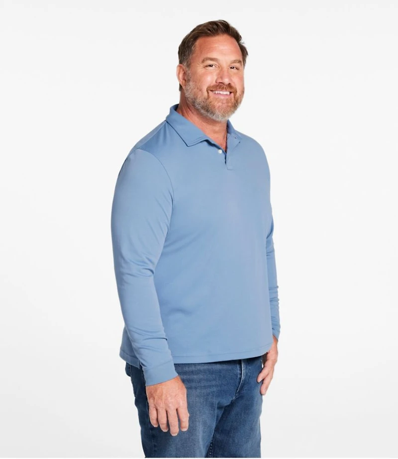 Men's Comfort Stretch Performance® Polo, Long-Sleeve