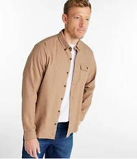 Men's Brushed Jaspé Twill Shirt, Traditional Untucked Fit