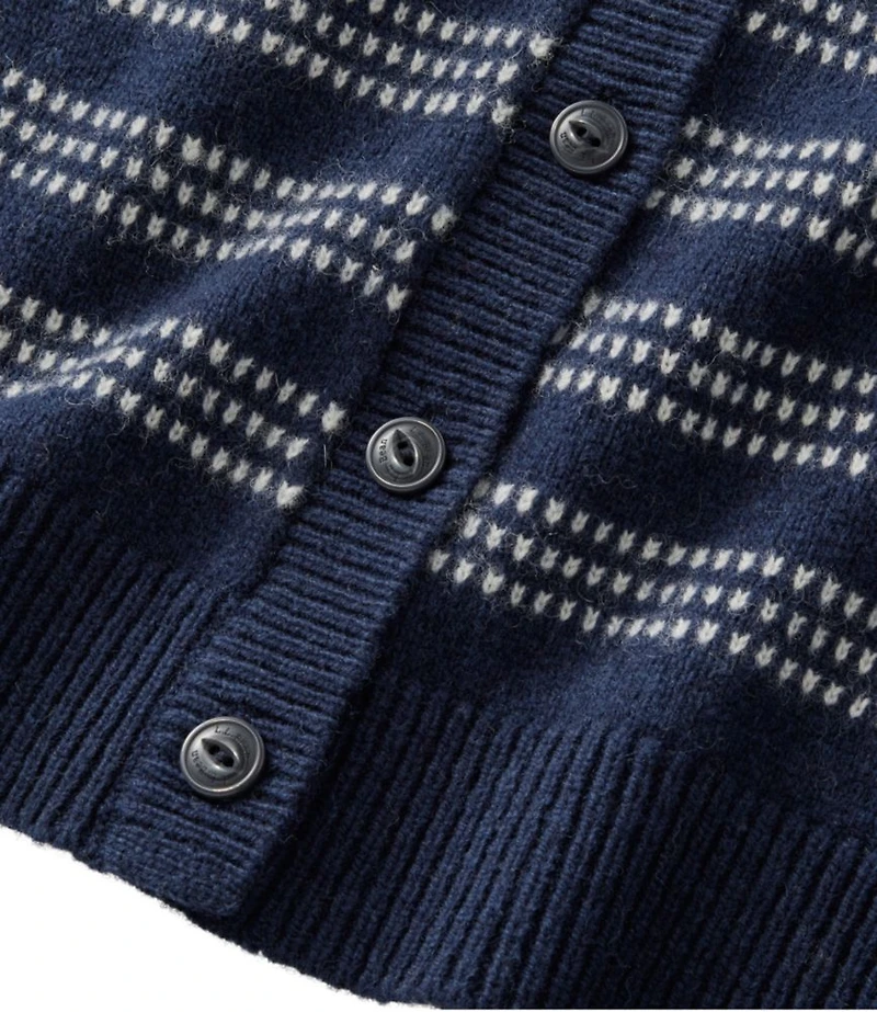 Women's Bean's Classic Ragg Wool Sweater, Button-Front Cardigan Novelty