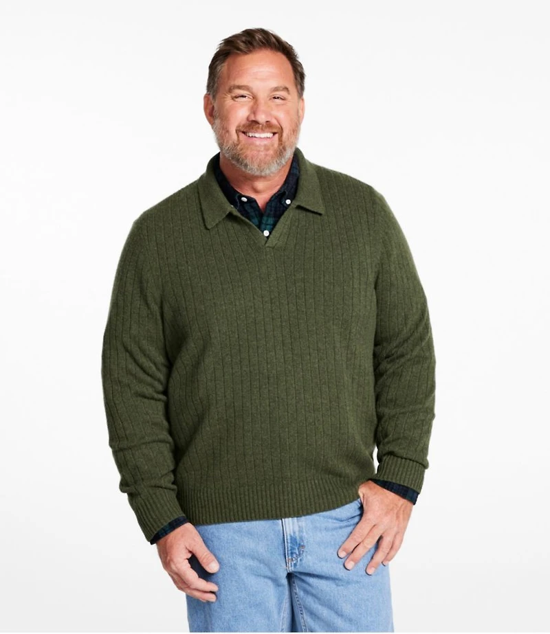 Men's Bean's Ultrasoft Wool Polo Sweater