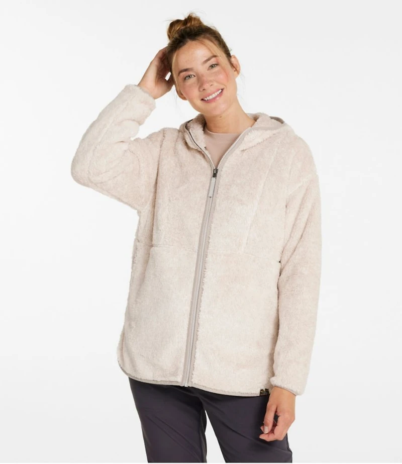 Women's L.L.Bean Hi-Pile Fleece Jacket, Long Hooded