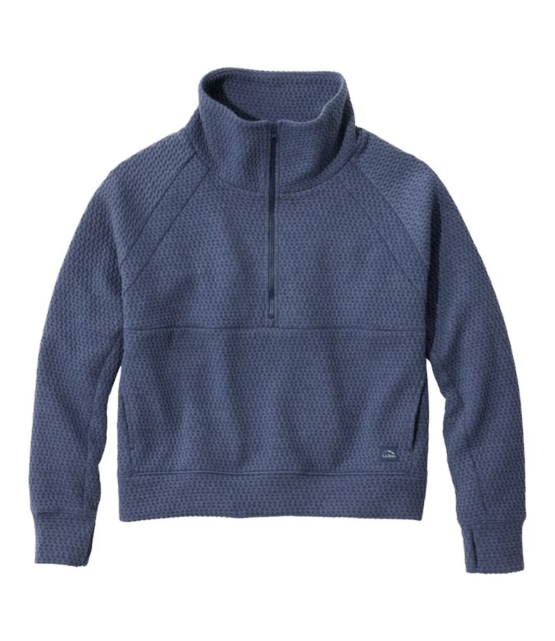 Women's Ridgeknit Half-Zip Pullover, Oversized