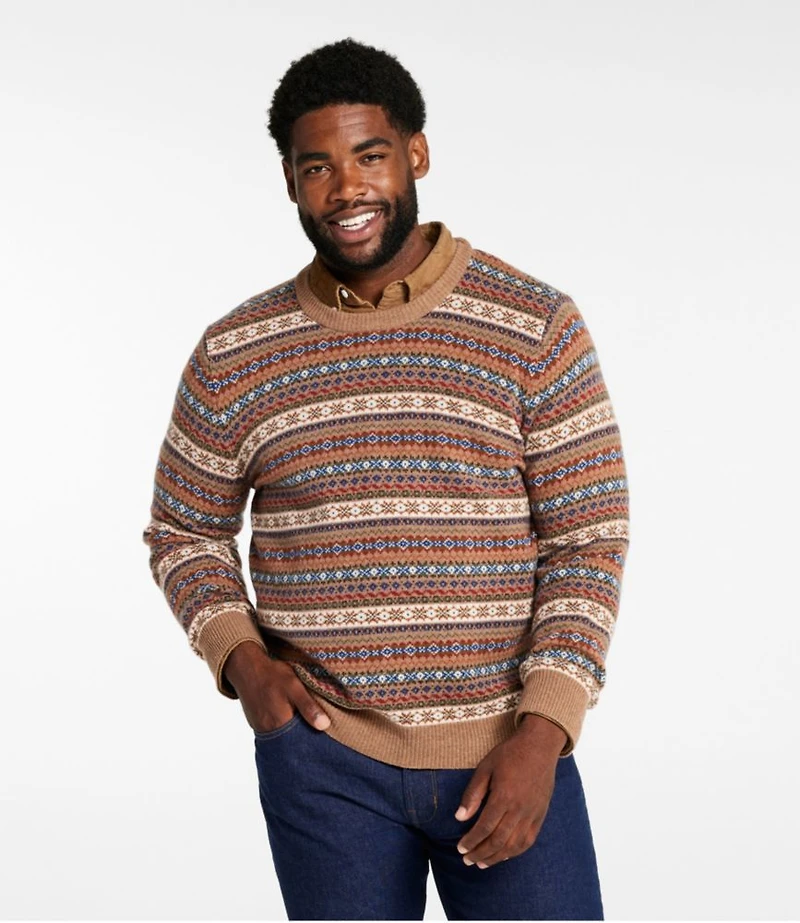 Men's Signature Camp Merino Wool Crewneck Sweater, Pattern