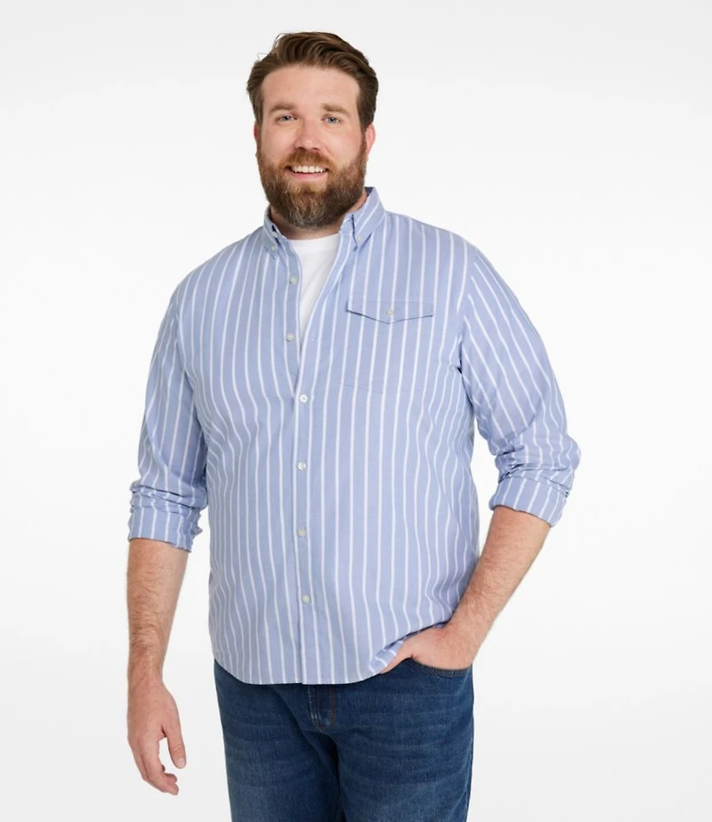 Men's Signature Premium Pima Cotton Oxford Shirt, Long-Sleeve
