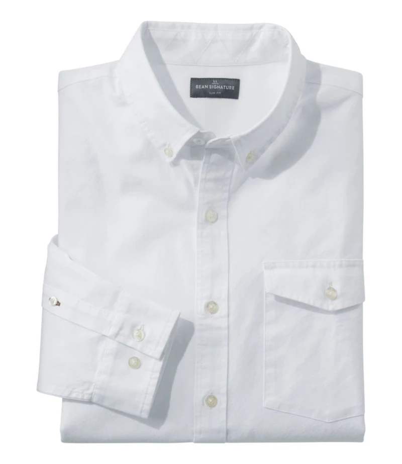 Men's Signature Premium Pima Cotton Oxford Shirt, Long-Sleeve