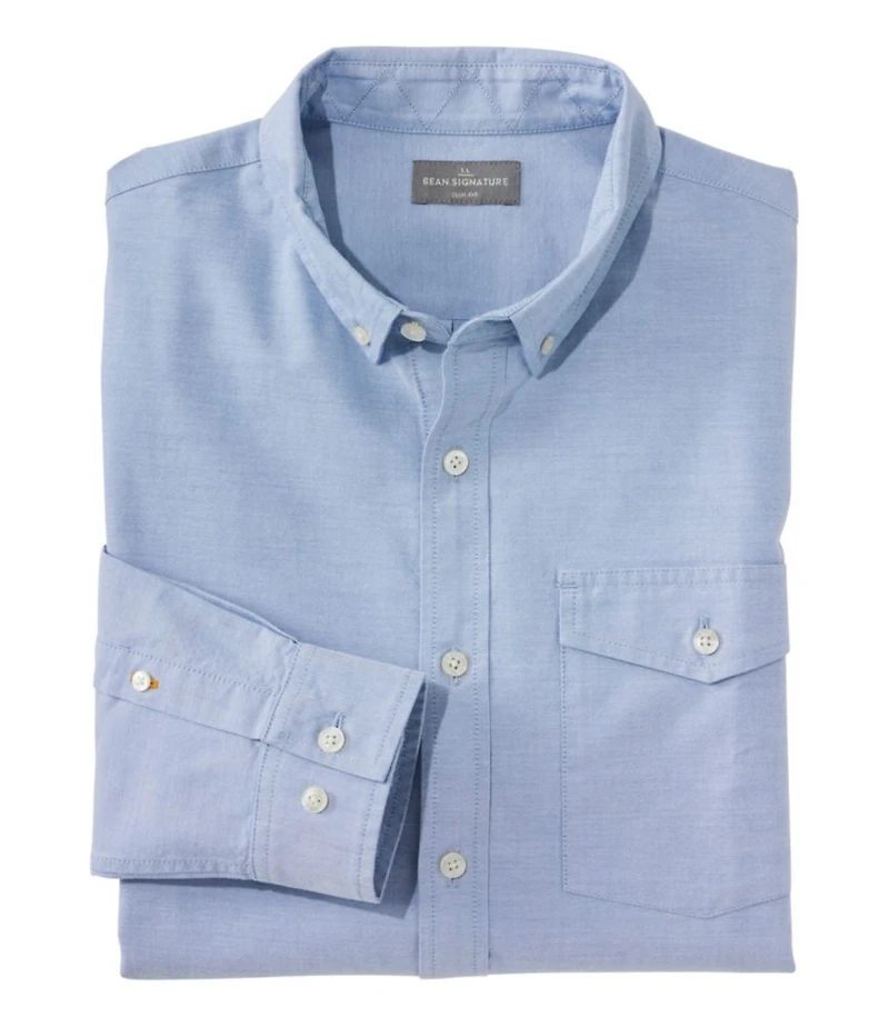 Men's Signature Premium Pima Cotton Oxford Shirt, Long-Sleeve