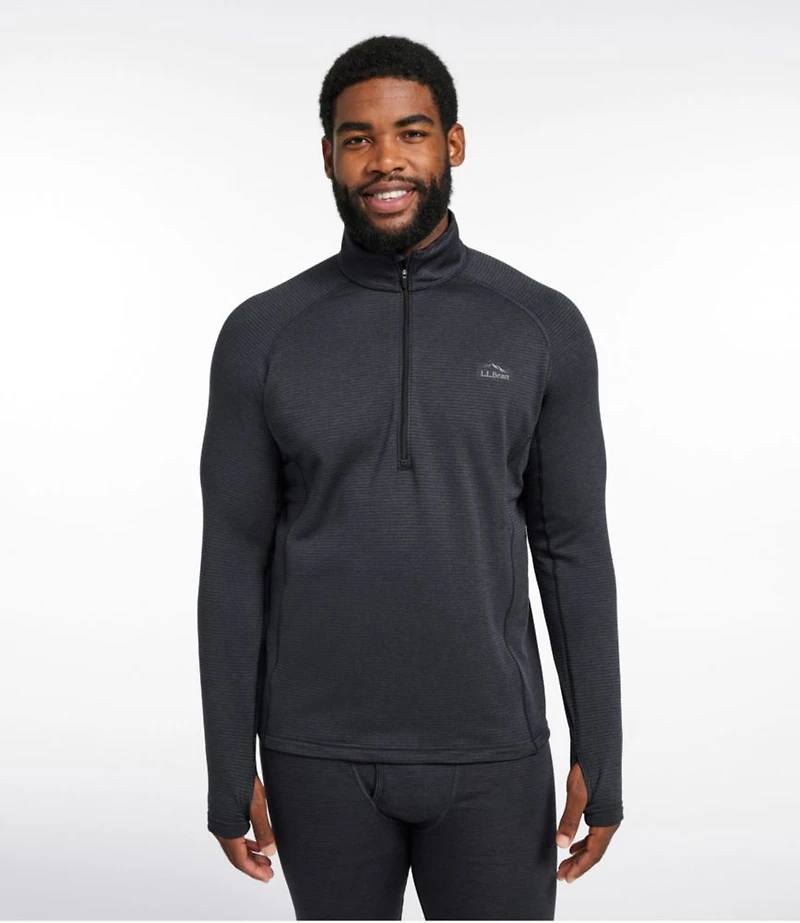 Men's L.L.Bean Midweight Base Layer Crew Top, 1/4 Zip