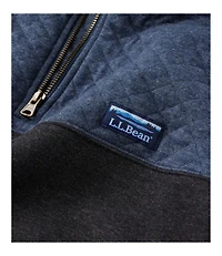 Men's Bean's Quilted Sweatshirt, Mockneck, Colorblock