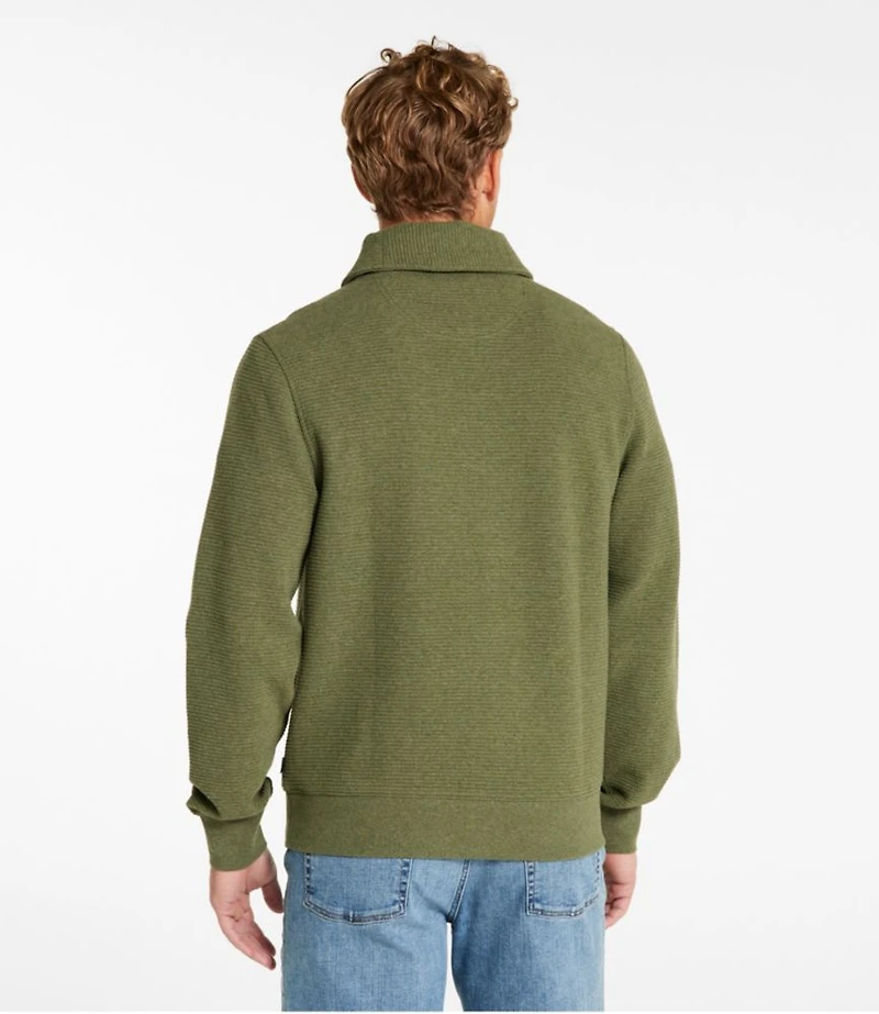 Men's Lakewashed Double-Knit Pullover, Shawl Collar