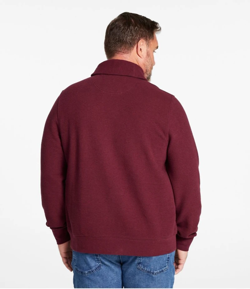 Men's Lakewashed Double-Knit Pullover, Shawl Collar