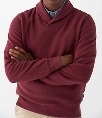 Men's Lakewashed Double-Knit Pullover, Shawl Collar