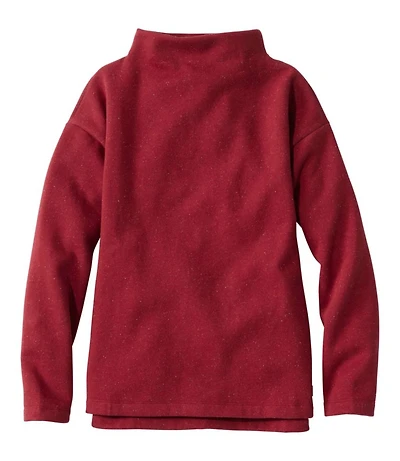 Women's Double L Soft Donegal Sweatshirt, Funnelneck