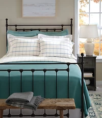 Peached Cotton Sheet Collection, Windowpane