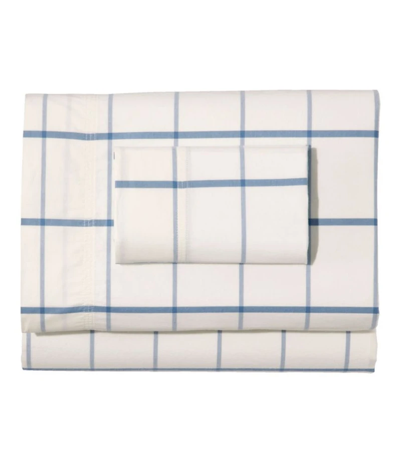 Peached Cotton Sheet Collection, Windowpane