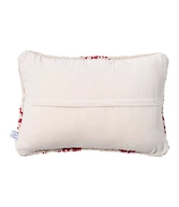 Wool Hooked Throw Pillow, Snowflake, 14" x 20"