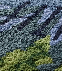 Indoor/Outdoor Vacationland Rug, Lakeside Mountain Scene