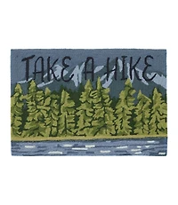 Indoor/Outdoor Vacationland Rug, Lakeside Mountain Scene
