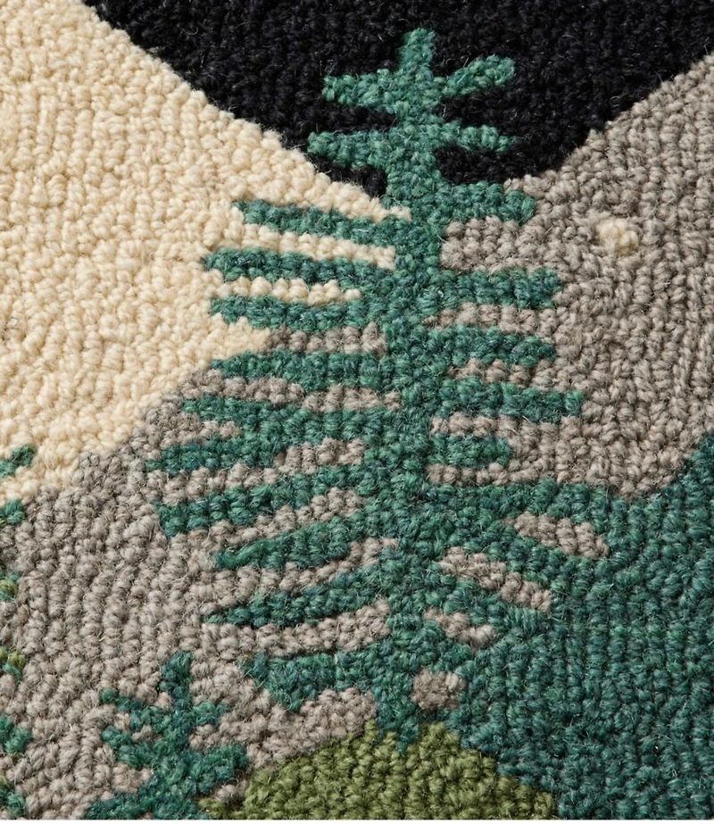 Wool Hooked Runner, Winter Woods